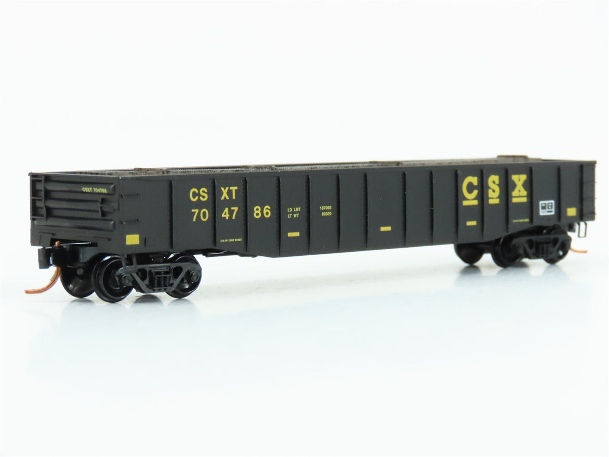 N Micro-Trains MTL 10500537 CSX 50&#39; Fixed End Gondola #704786 w/ Scrap Load