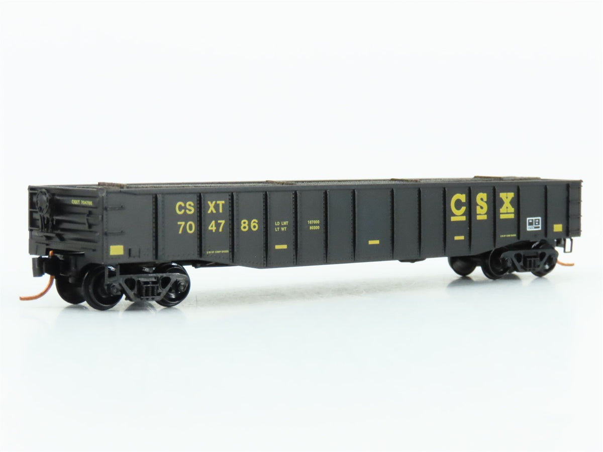 N Micro-Trains MTL 10500537 CSX 50&#39; Fixed End Gondola #704786 w/ Scrap Load