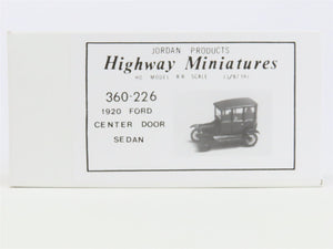 HO 1/87 Scale Jordan Highway Miniatures Kit #226 1920 Model T Ford Sedan