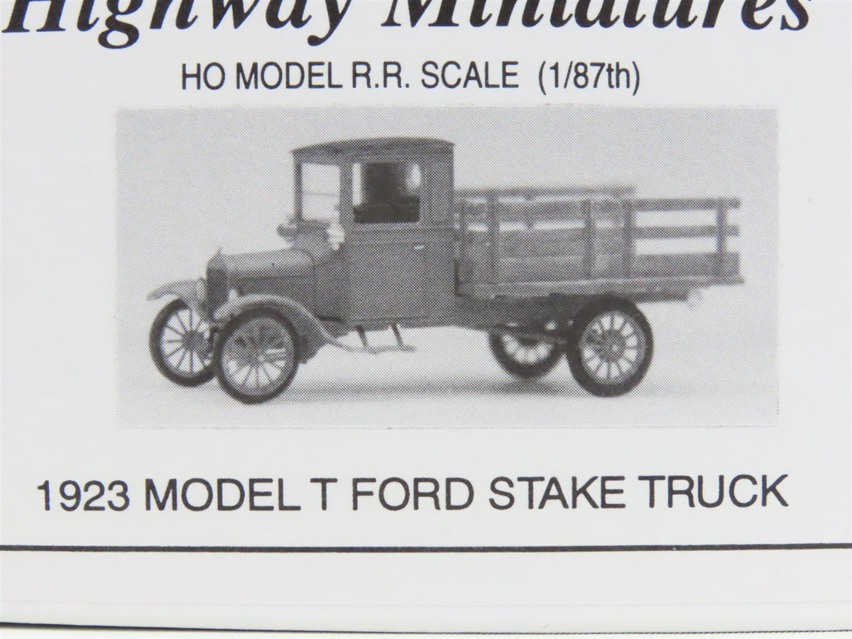 HO Scale Jordan Highway Miniatures Kit #360-238 1923 Model T Ford Stake Truck