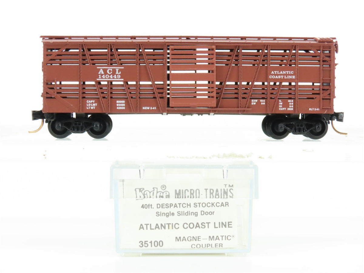 N Kadee Micro-Trains MTL 35100 ACL Atlantic Coast Line 40&#39; Stock Car #140449