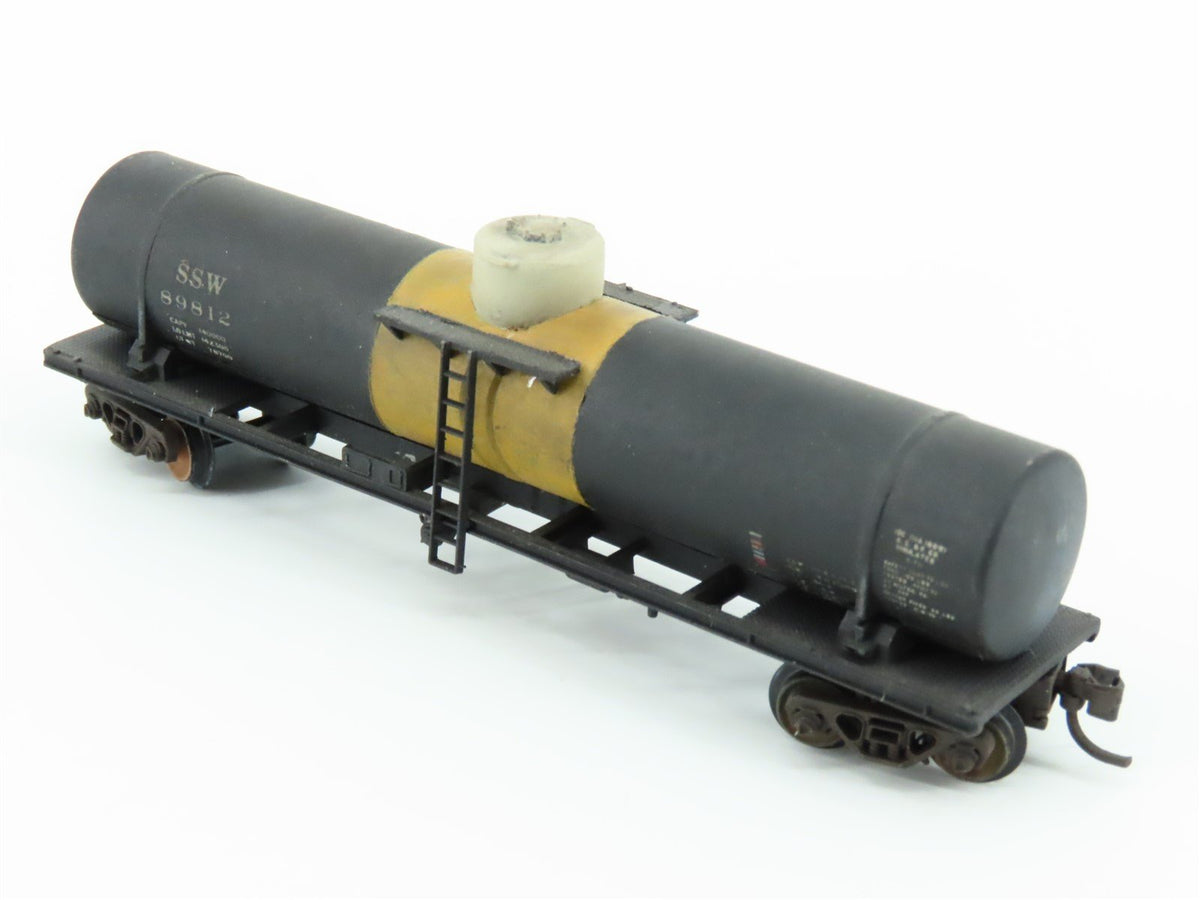 N KATO 8008 SSW Cotton Belt Single Dome Tank Car #89812 - Custom &amp; Weathered