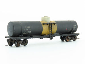 N KATO 8008 SSW Cotton Belt Single Dome Tank Car #89812 - Custom & Weathered