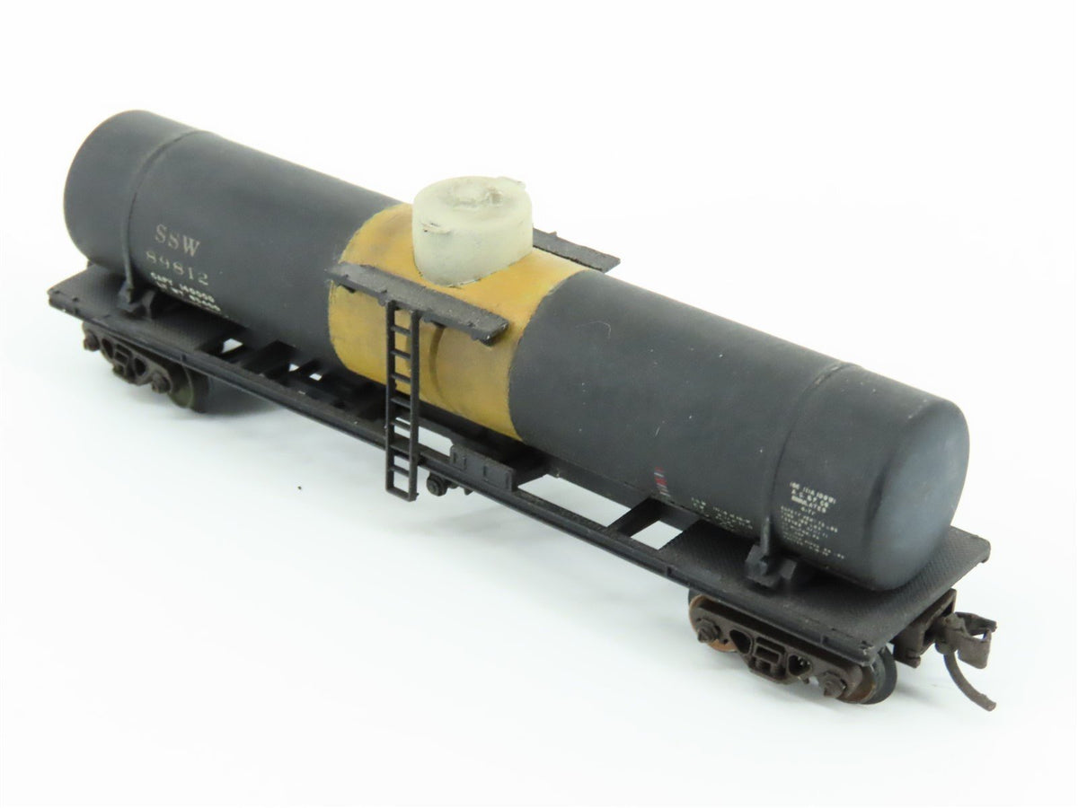 N KATO 8008 SSW Cotton Belt Single Dome Tank Car #89812 - Custom &amp; Weathered