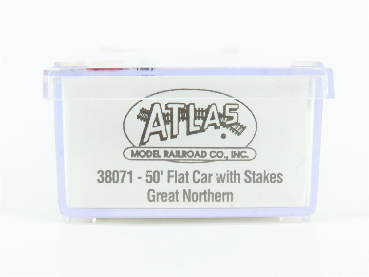 N Scale Atlas 38071 GN Great Northern 50&#39; Flat Car #65417 w/ Custom Lumber Load