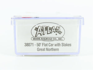 N Scale Atlas 38071 GN Great Northern 50' Flat Car #65417 w/ Custom Lumber Load