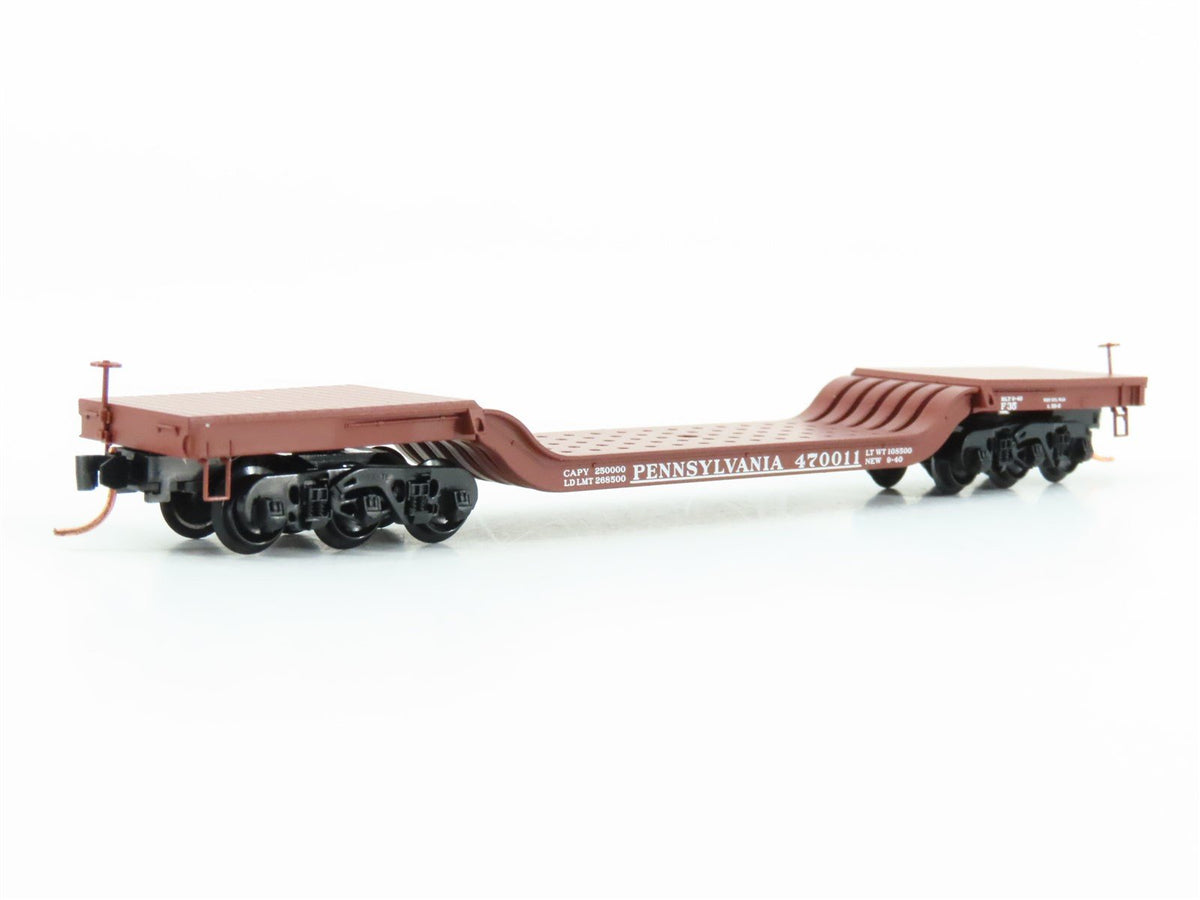 N Micro-Trains MTL 109010 PRR Pennsylvania Depressed Center Flat Car #470011