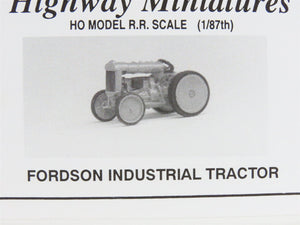 HO Scale Jordan Highway Miniatures Kit #360-219 Fordson Industrial Tractor