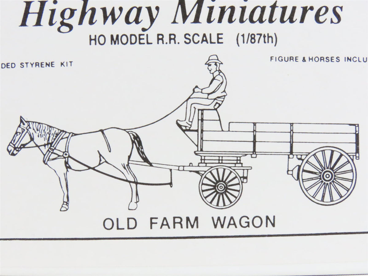 HO Scale Jordan Highway Miniatures Kit #107 Old Farm Wagon