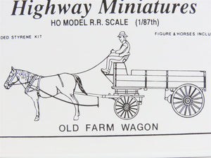 HO Scale Jordan Highway Miniatures Kit #107 Old Farm Wagon