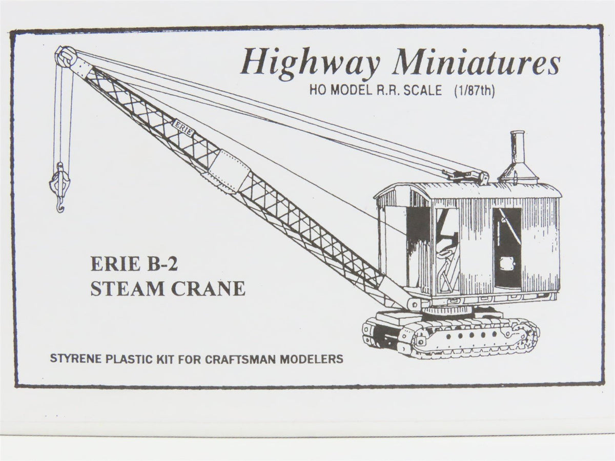 HO Scale Jordan Highway Miniatures Kit #304 Erie B-2 Steam Crane