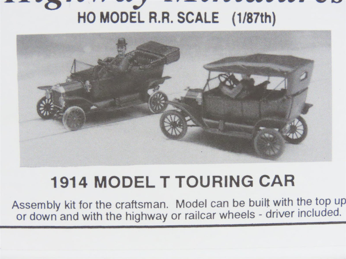 HO Scale Jordan Highway Miniatures Kit #241 1914 Model T Touring Car