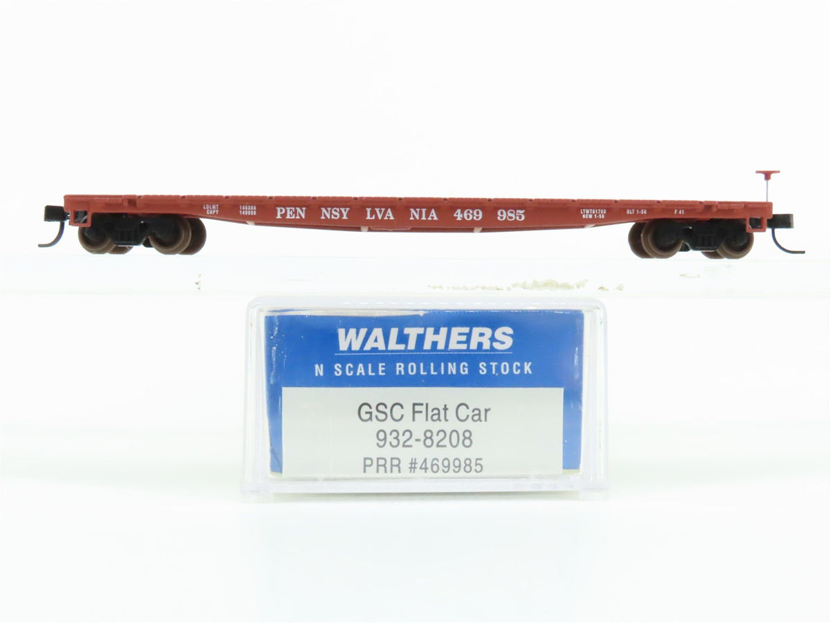 N Scale Walthers 932-8208 PRR Pennsylvania GSC 53&#39; Flat Car #469985