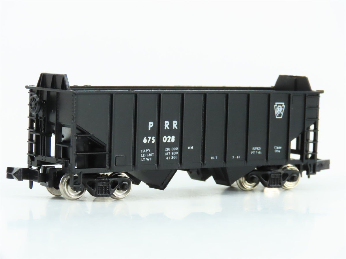 N Scale Con-Cor 001-556504-9 PRR Pennsylvania 70-Ton 2-Bay Hopper #675028