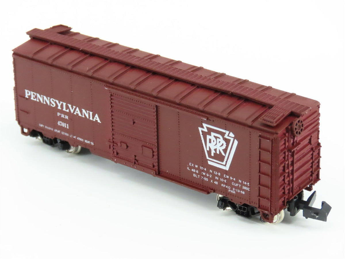 N Con-Cor 0001-01001E PRR Pennsylvania 40&#39; Single Door Steel Box Car #47011
