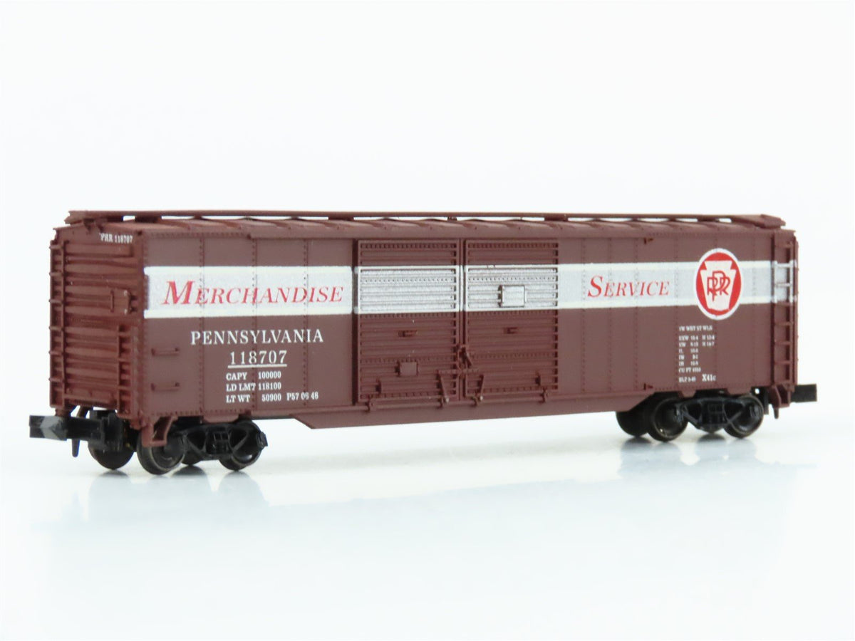 N Con-Cor 0001-041201(5) PRR Pennsylvania Merchandise Svc. 50&#39; Box Car #118707