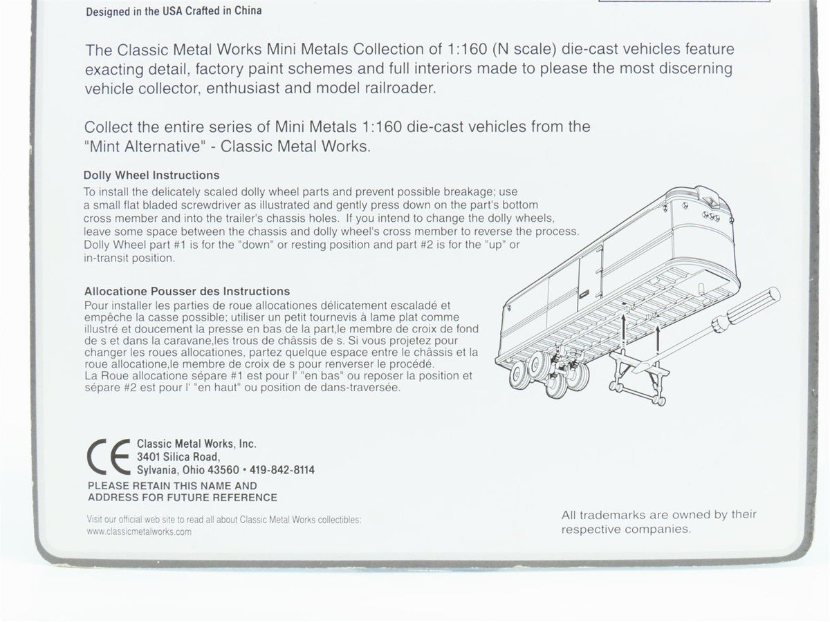 N 1/160 Scale CMW Mini Metals 51136 Yale Transport Tractor-Trailer 2-Pack