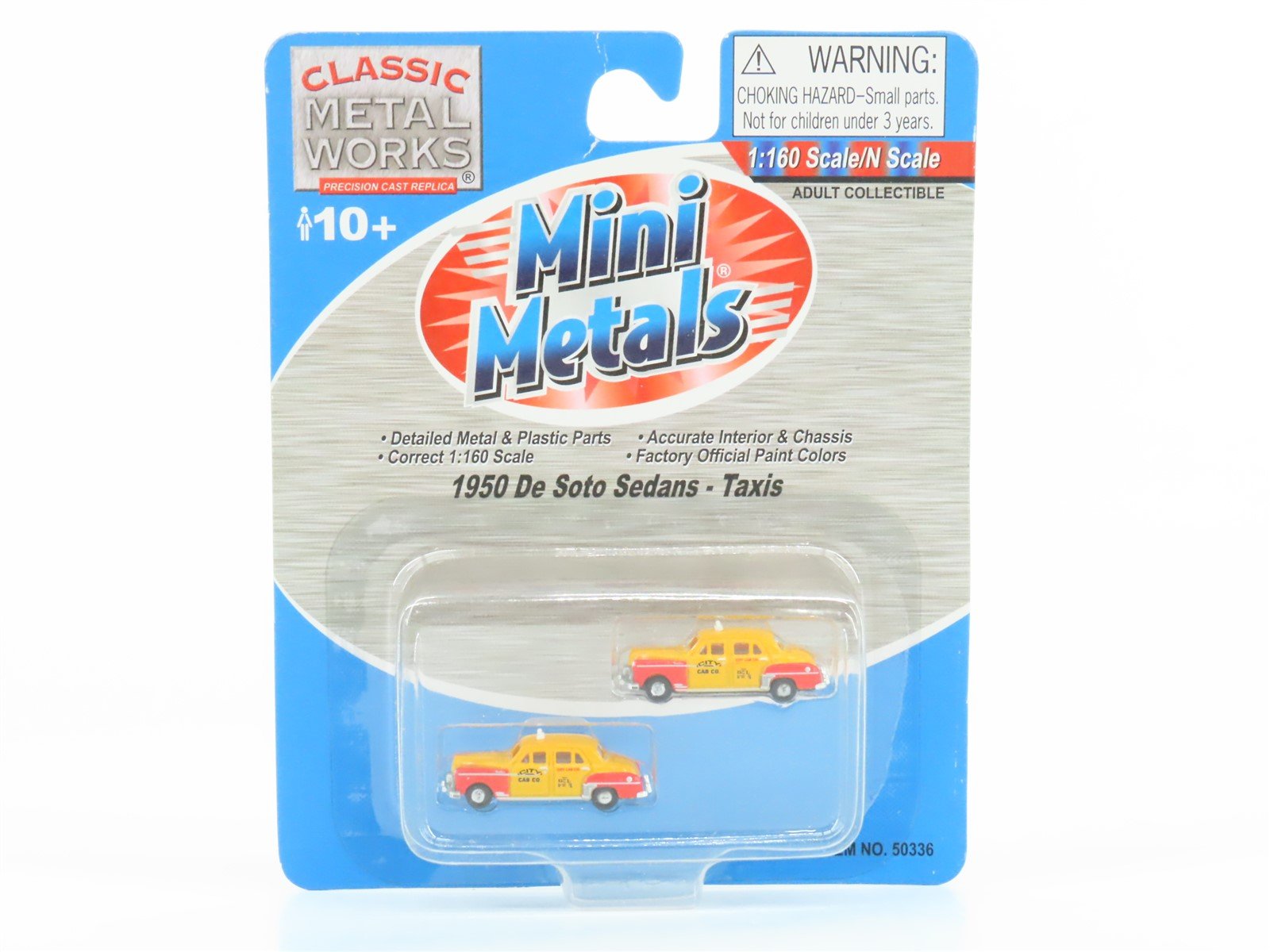 N Scale CMW Mini Metals 50336 City Cab Taxis 1950 De Soto Sedan 2-Pack