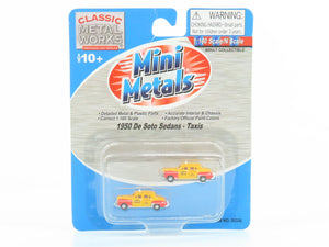 N Scale CMW Mini Metals 50336 City Cab Taxis 1950 De Soto Sedan 2-Pack