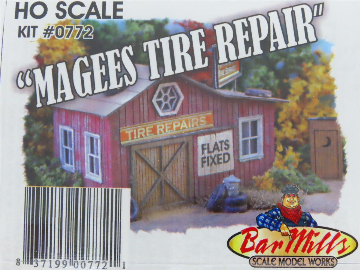 HO 1/87 Scale Bar Mills Basics Kit #0772 &quot;Magees Tire Repair&quot;