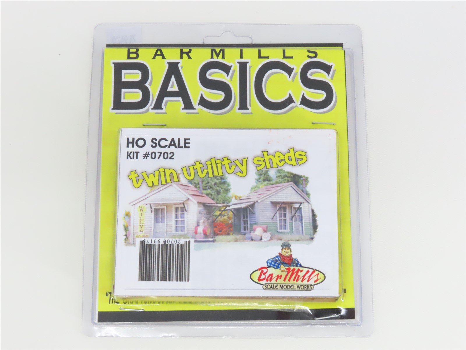 HO 1/87 Scale Bar Mills Basics Railroad Scenery Kit #0702 Twin Utility Sheds