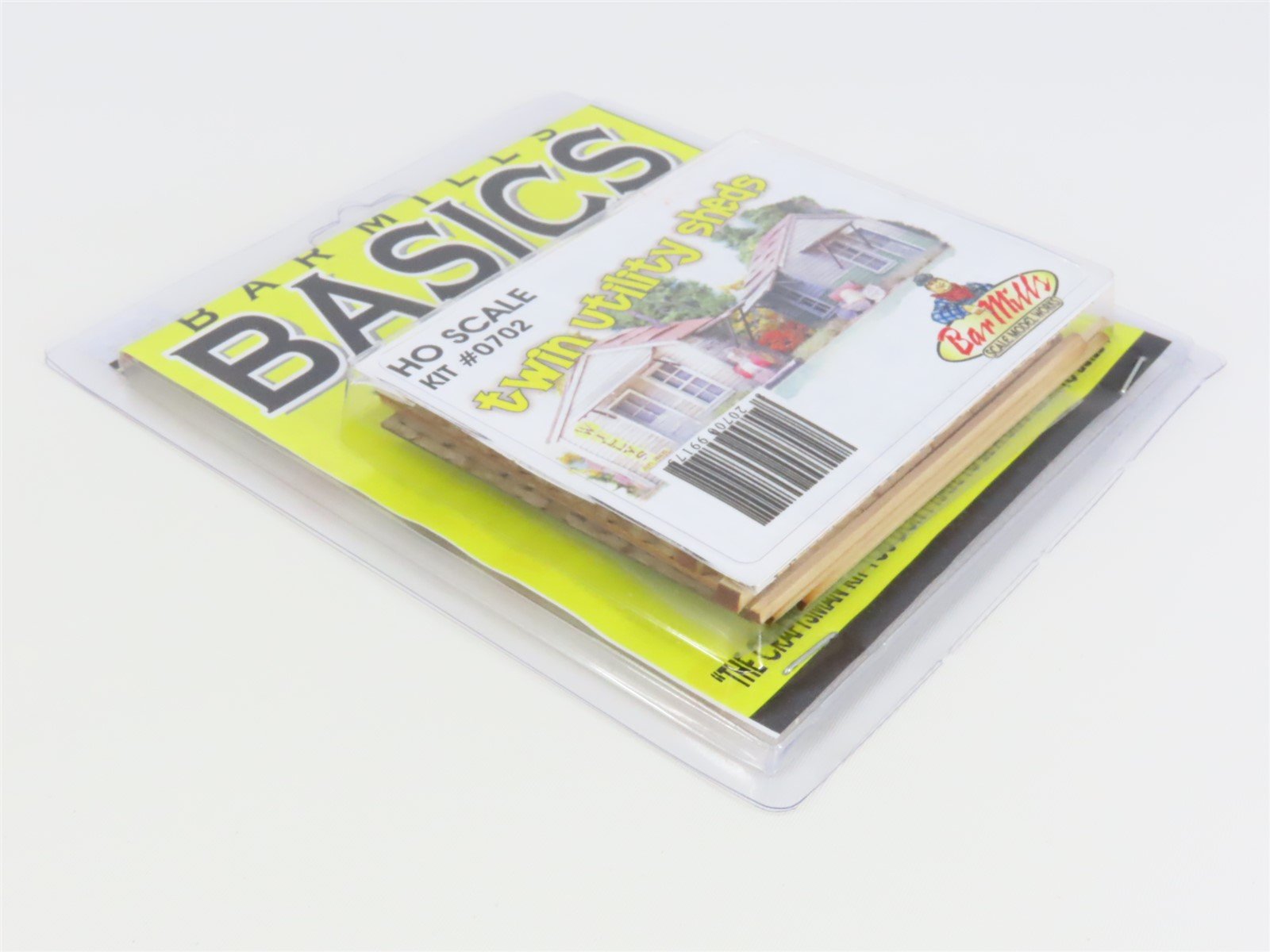 HO 1/87 Scale Bar Mills Basics Railroad Scenery Kit #0702 Twin Utility Sheds