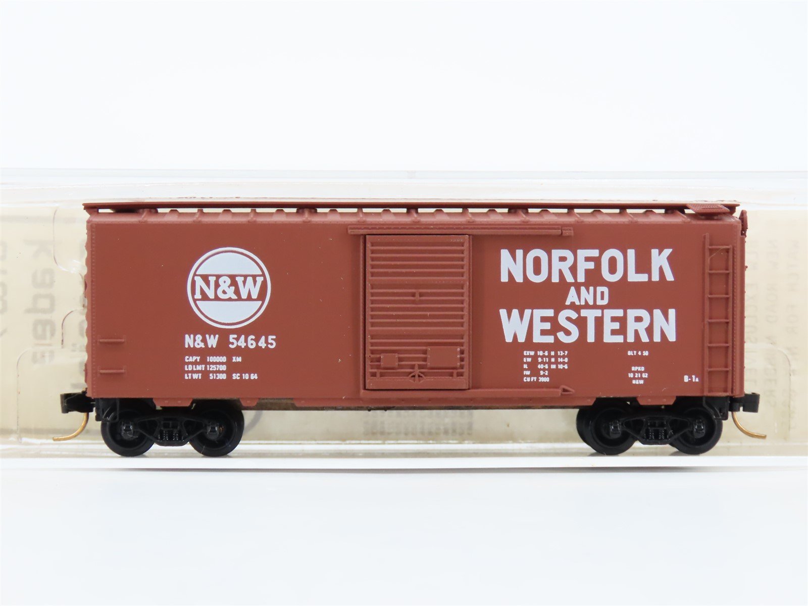 N Scale Baldwin Loco Works/Kadee BLW-23 N&W Norfolk & Western 40' Boxcar #54645