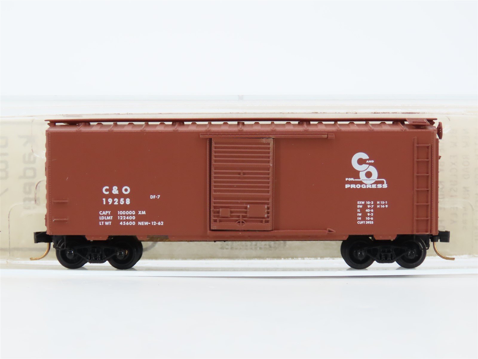 N Scale Baldwin Loco Works/Kadee BLW-34 C&O Chesapeake & Ohio 40' Boxcar #19258