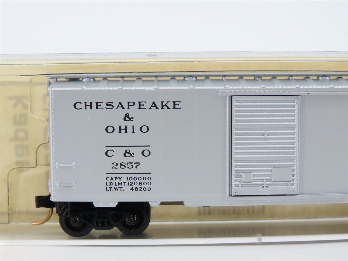 N Scale Baldwin Loco Works/Kadee BLW-09 C&amp;O Chesapeake &amp; Ohio 40&#39; Boxcar #2857