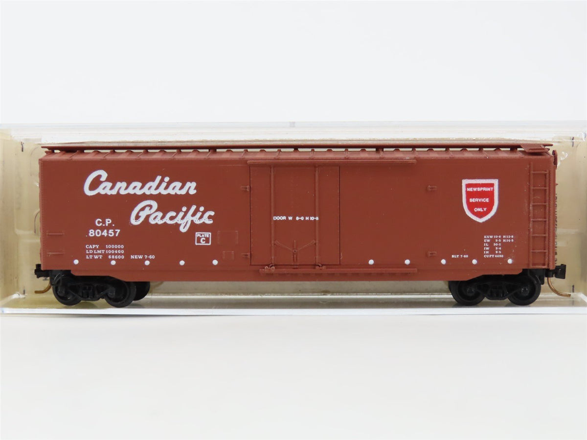 N Scale BLW/MTL/Kadee 104-2 CP Canadian Pacific &quot;Newsprint&quot; 50&#39; Boxcar #80457