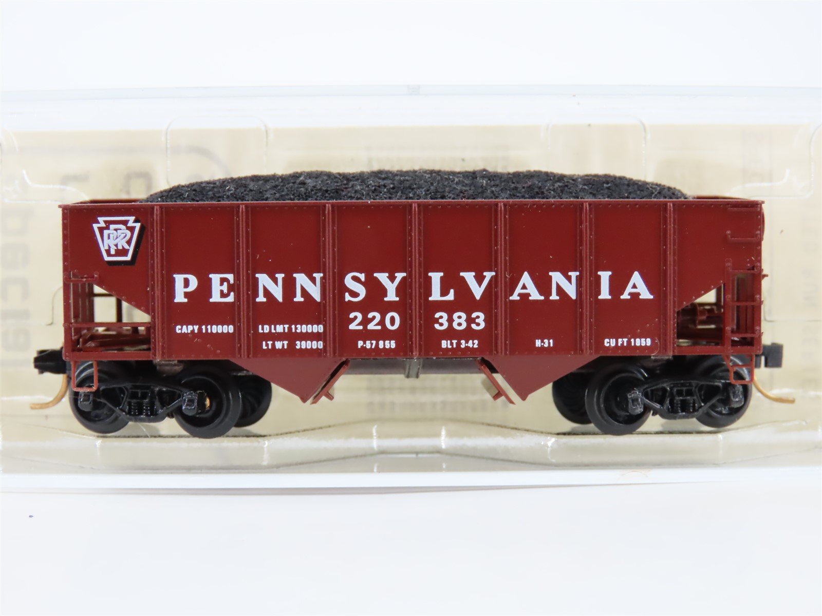 N Brooklyn Locomotive Works/Kadee BLW-53 PRR Pennsylvania 2-Bay Hopper #220383