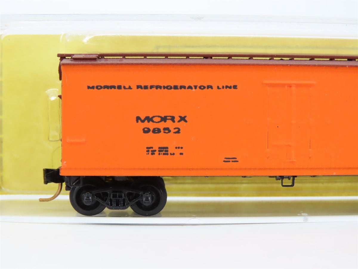 N Scale J &#39;n J Custom 86-04C MORX Morrell Meats Reefer Car #9852