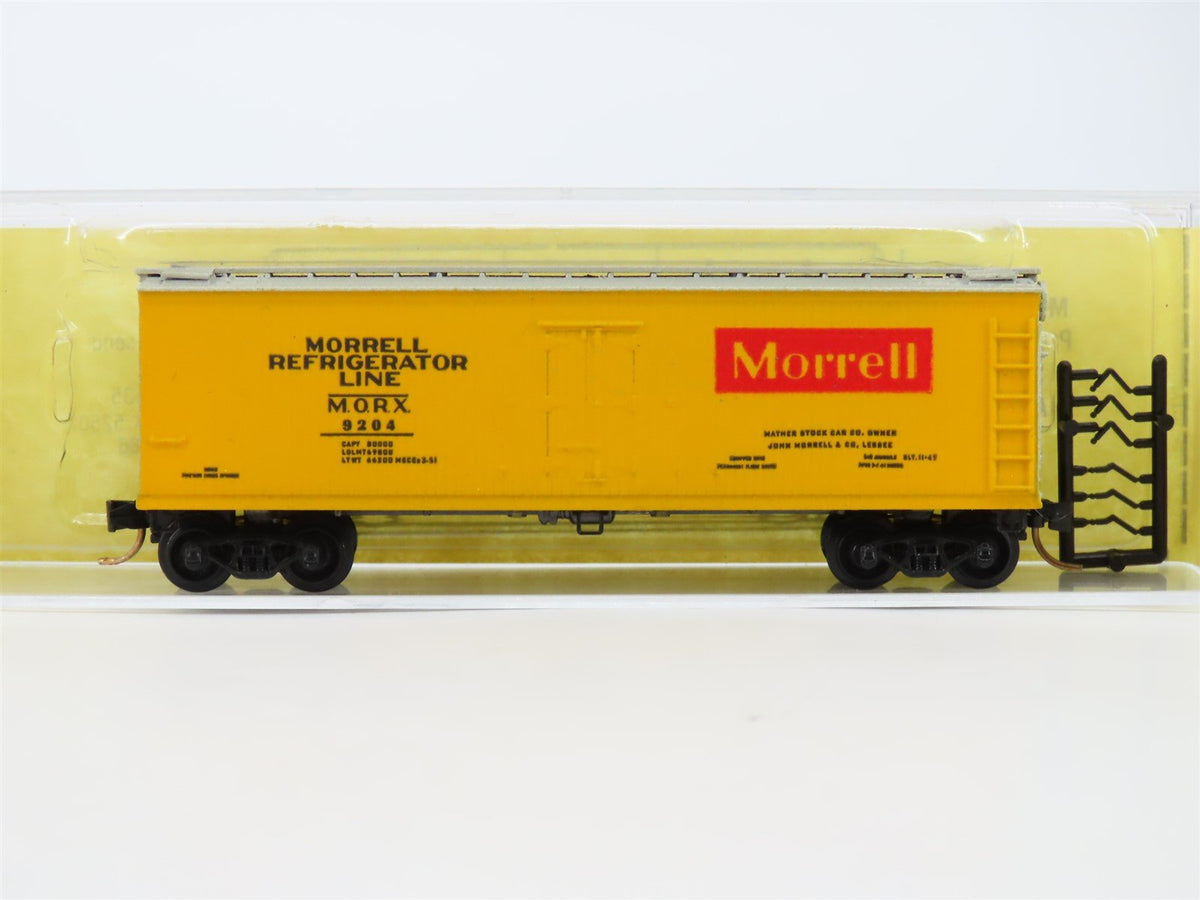 N Scale J &#39;n J Custom 86-04B MORX Morrell Refrigerator Line Reefer Car #9204