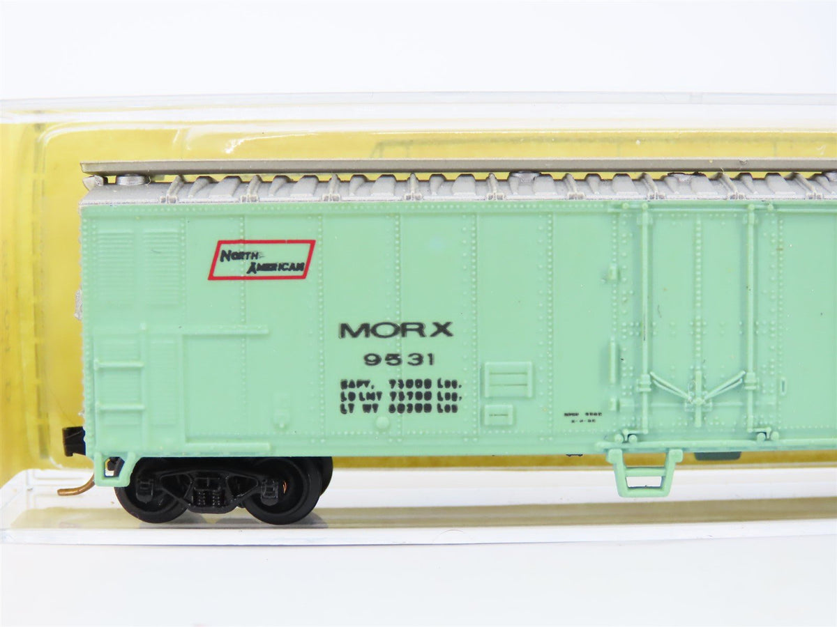 N Scale J &#39;n J Custom 86-04D MORX Morrell Meats Reefer Car #9531