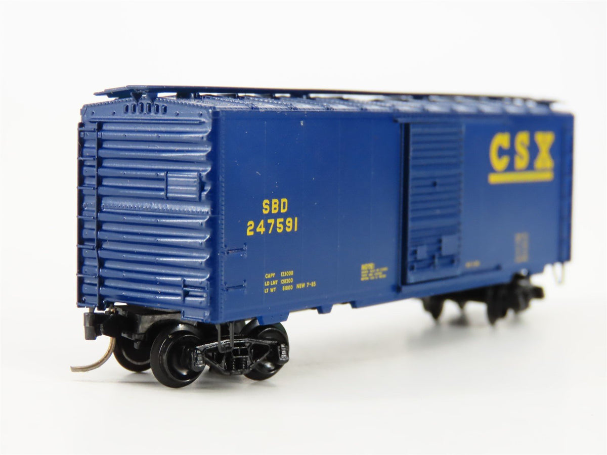 N Scale Aksarben 5004 Custom SBD/CSX Railway 40&#39; Boxcar #247591