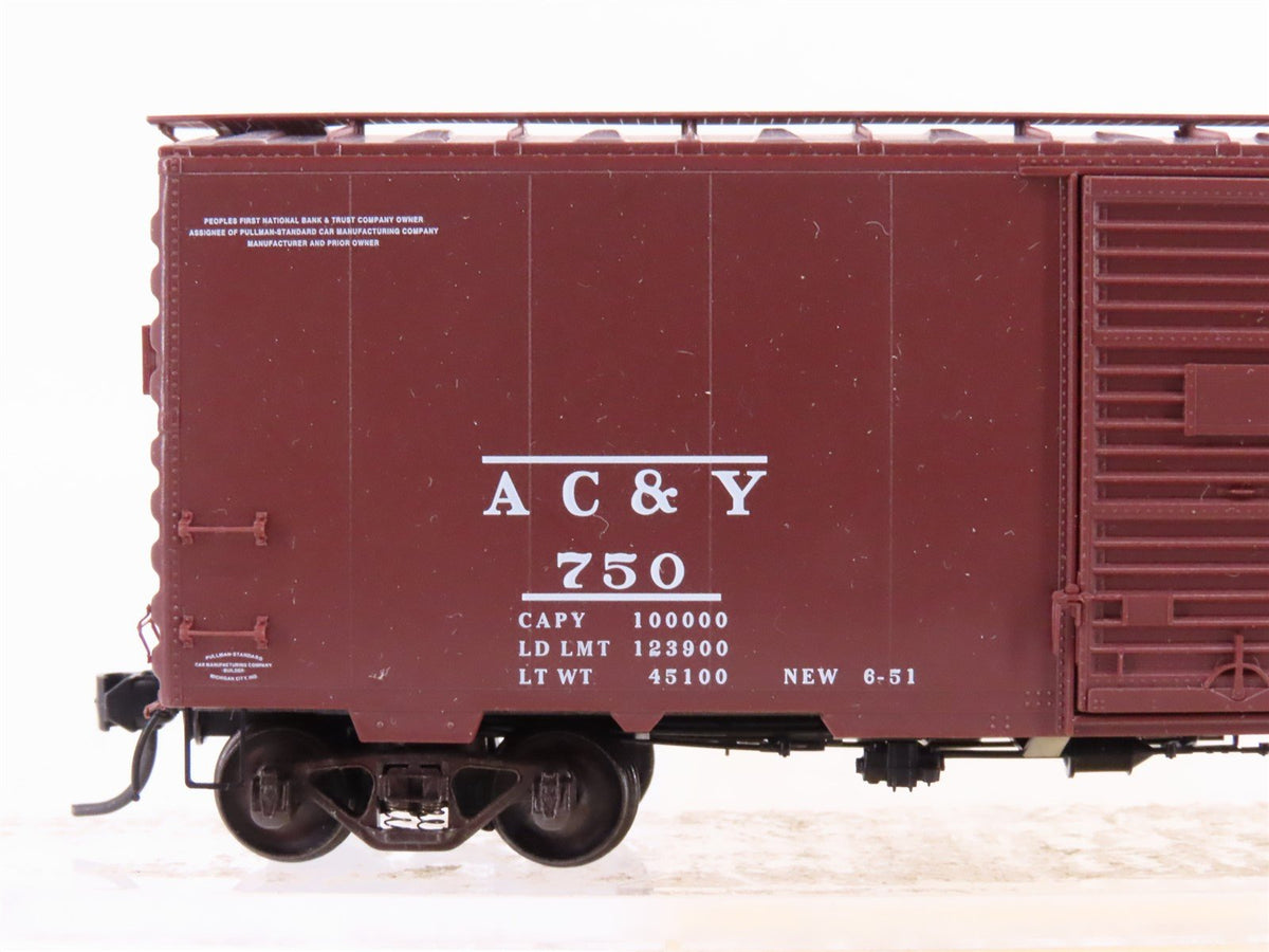 HO Scale Kadee 4002 AC&amp;Y Akron Canton &amp; Youngstown 40&#39; Single Door Box Car #750