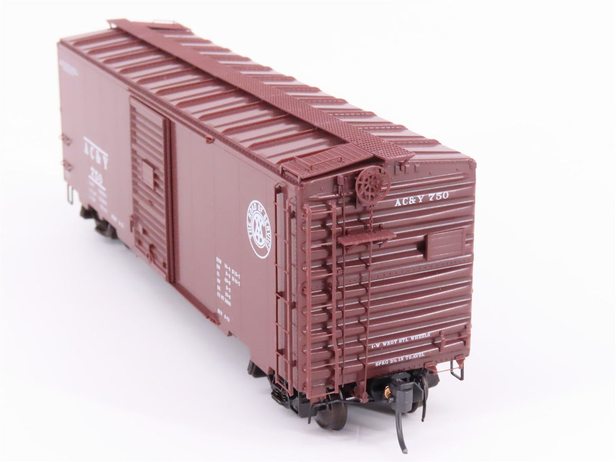 HO Scale Kadee 4002 AC&amp;Y Akron Canton &amp; Youngstown 40&#39; Single Door Box Car #750