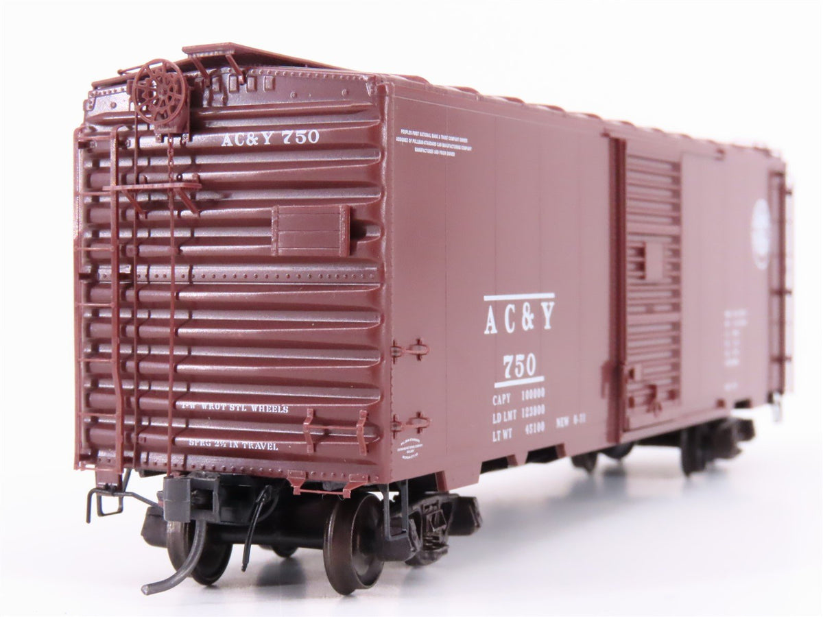 HO Scale Kadee 4002 AC&amp;Y Akron Canton &amp; Youngstown 40&#39; Single Door Box Car #750