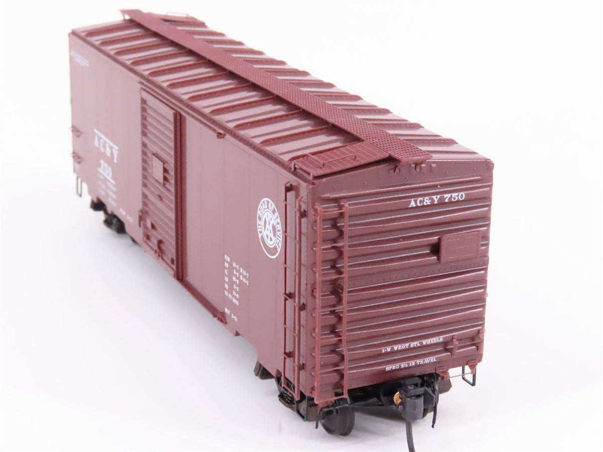 HO Scale Kadee 4002 AC&amp;Y Akron Canton &amp; Youngstown 40&#39; Single Door Box Car #750