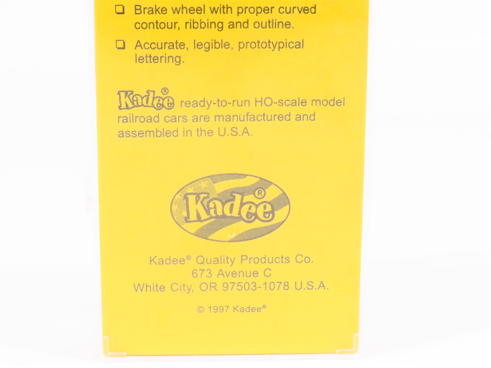 HO Scale Kadee 4002 AC&Y Akron Canton & Youngstown 40' Single Door Box Car #750