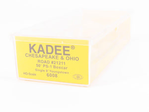 HO Scale Kadee 6008 C&O Chesapeake & Ohio 50' Single Door Box Car #21211