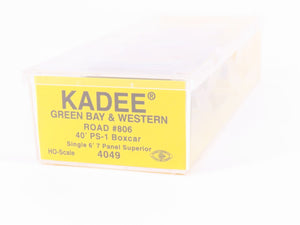 HO Scale Kadee 4049 GBW Green Bay Route 40' Single Door Box Car #806 - Sealed