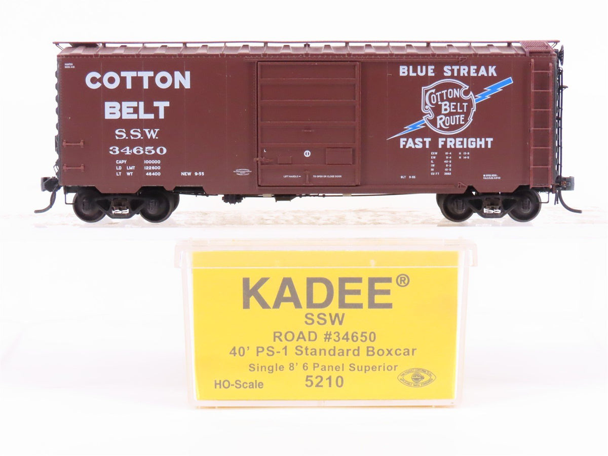 HO Kadee 5210 SSW Cotton Belt Route Blue Streak 40&#39; Single Door Box Car #34650