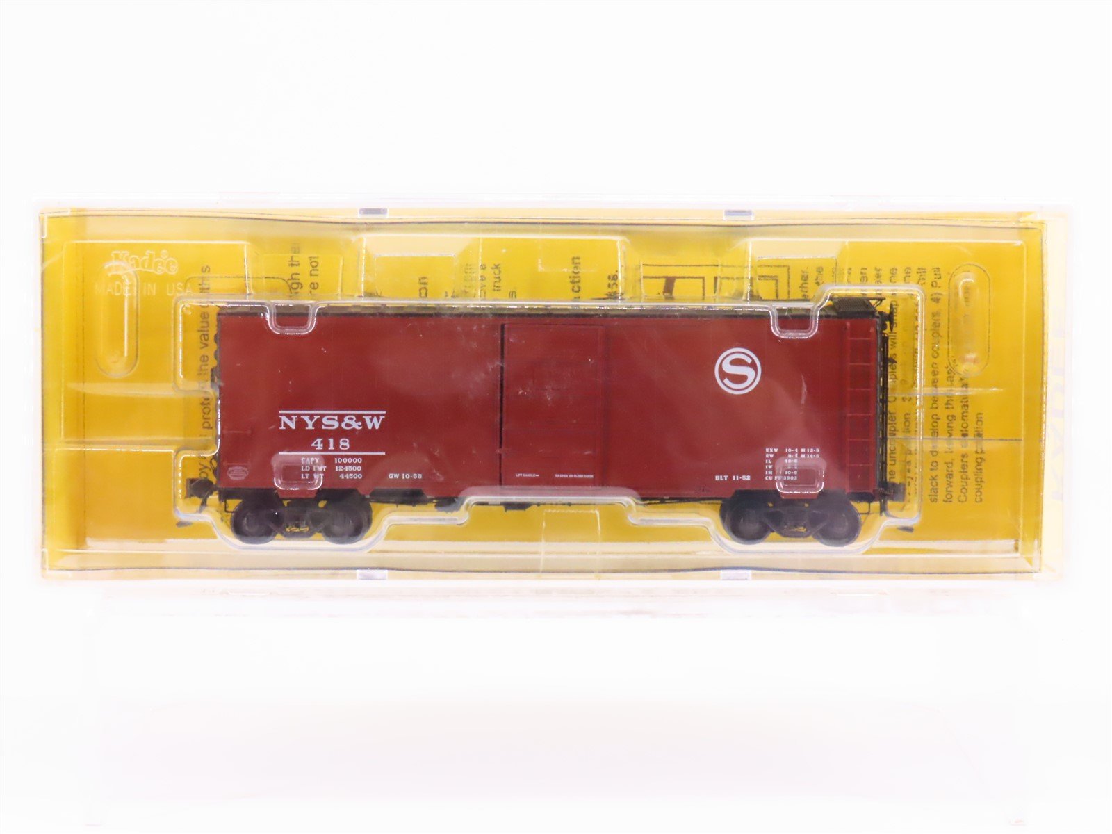 HO Scale Kadee 4024 New York Susquehanna & Western 40' Box Car #418 - Sealed