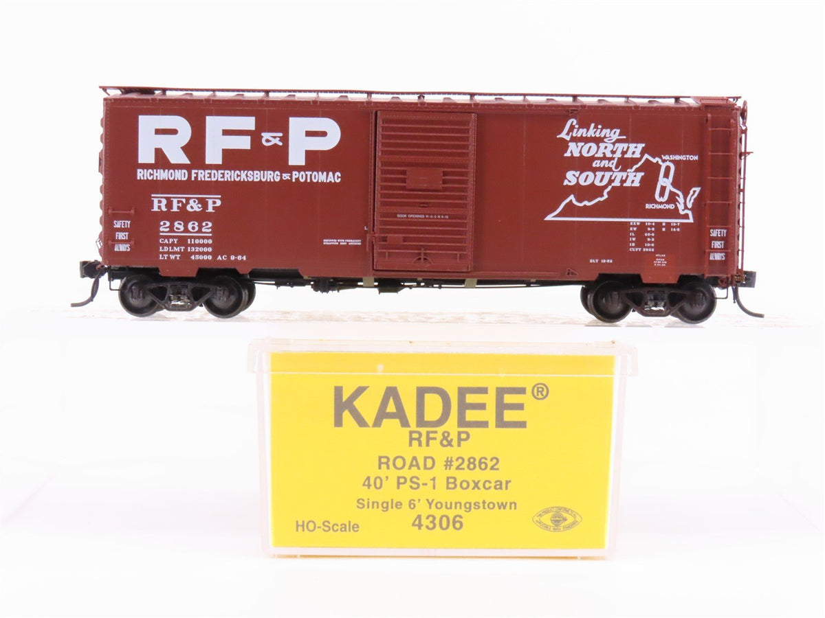 HO Scale Kadee 4306 RF&amp;P Richmond Fredericksburg &amp; Potomac 40&#39; Box Car #2862