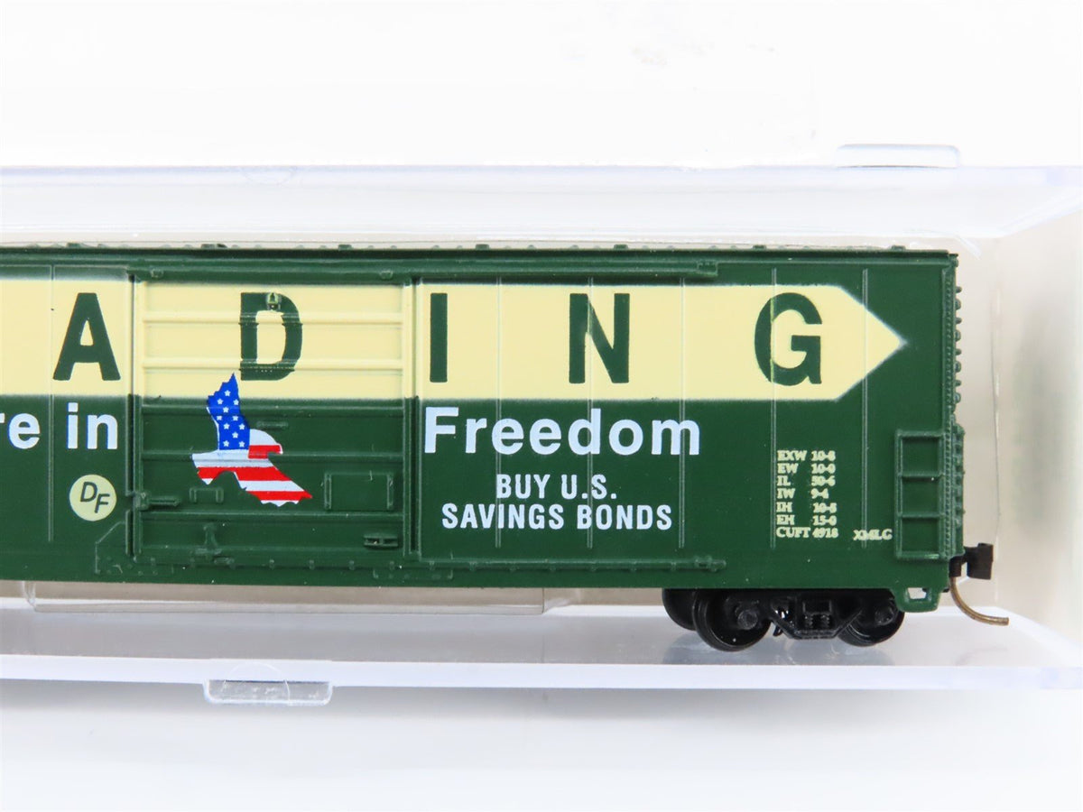 N Scale Bev-Bel 10038 RDG Reading &quot;Share In Freedom&quot; 40&#39; Boxcar #19807