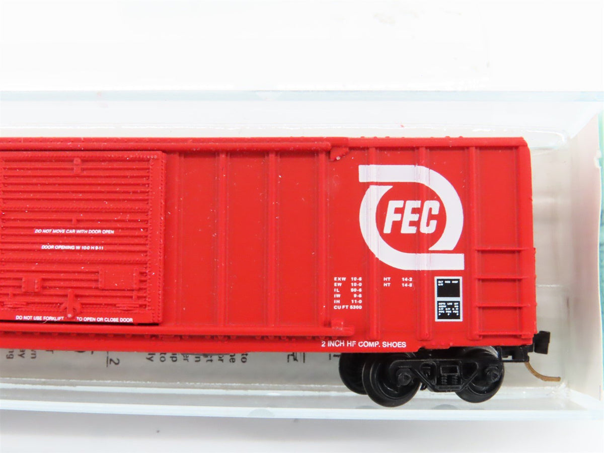 N Scale Kadee/S&amp;R 84-09 FEC Florida East Coast 50&#39; Rib Side FMC Boxcar #23103