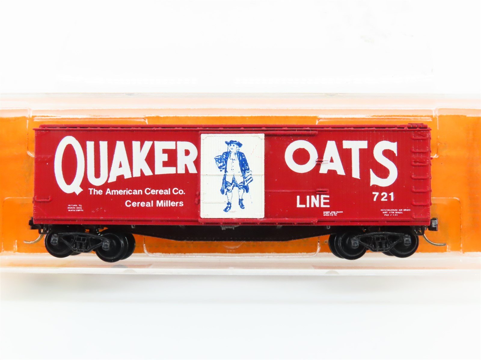 N Scale Aksarben 9006-5 Custom Quaker Oats Woodside Reefer Car #721