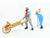 G 1/22.5 Scale Preiser 45020 Worker Figures 2-Pack w/ Wheel Barrow & Pitchfork