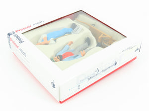 G 1/22.5 Scale Preiser 45020 Worker Figures 2-Pack w/ Wheel Barrow & Pitchfork